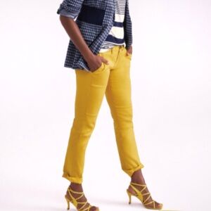 Cabi #5869 Mustard Yellow Dreamer Utility Trouser, size 8